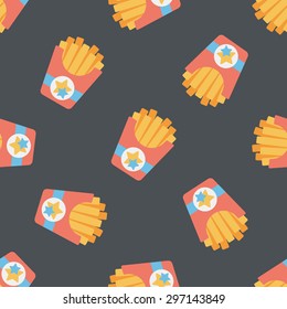 french fries flat icon,eps10 seamless pattern background