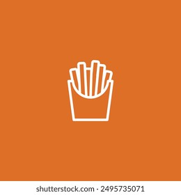 French fries flat vector design