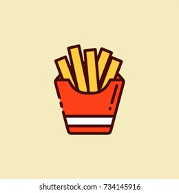 French Fries - Flat Vector Design