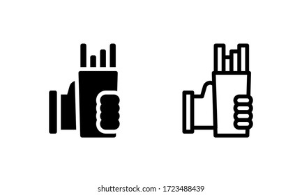 French fries, Food Delivery Arrive Shopping Symbol Icon, Logo, Vector