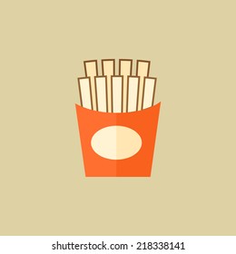 French Fries. Food Flat Icon