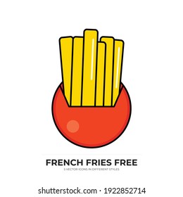 french fries free vector type icon