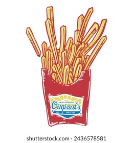 French Fries Graphic Tees for tshirt print