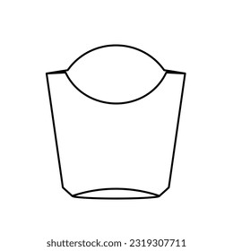 French Fries Holder Icon For Logo And More