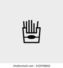 French fries icon. Chips. New trendy fries vector illustration symbol.