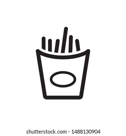 French fries icon design trendy