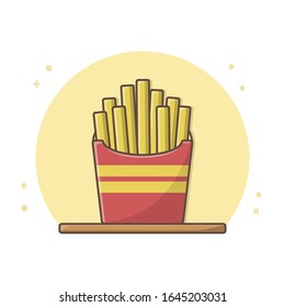 Vector de diseño de icono de las Fries francesas