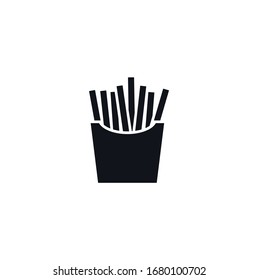 french fries icon design vector illustration. Food and drink vector illustration black on a white background