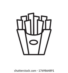 French Fries Icon Design vector Template
