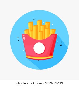 French fries icon design vector