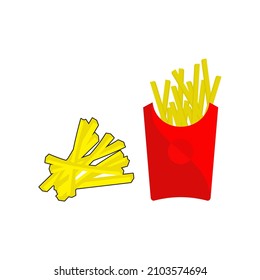 Vektor-Vorlagen für Pommes frites