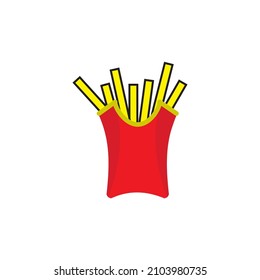 french fries icon design vector templates