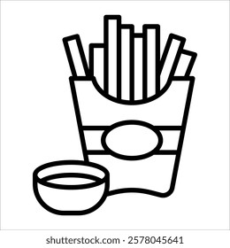 French Fries Icon Element For Design