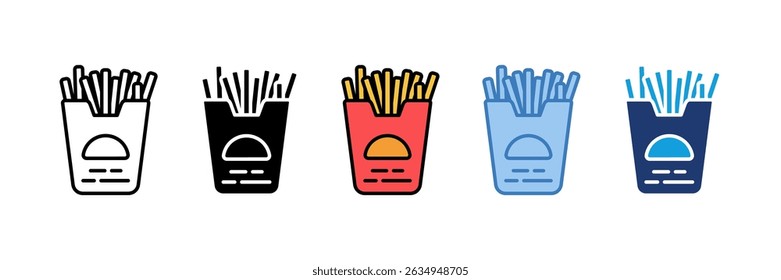 French Fries Icon Element For Design