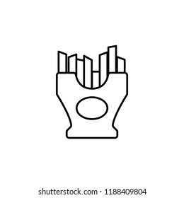 French fries icon. Element of fast food for mobile concept and web apps icon. Thin line icon for website design and development, app development