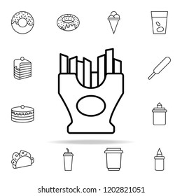 French fries icon. Fast food icons universal set for web and mobile