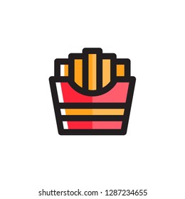 French Fries Icon , Fast Food Symbol