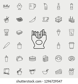 French fries icon. Fast food icons universal set for web and mobile