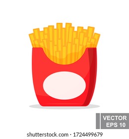 french fries icon. Fast food. Isolated object. Food concept.