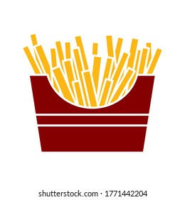 French fries icon. Fast Food French Fries Icon. vector illustration.