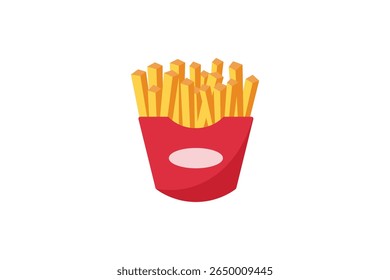 french fries icon flat design