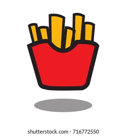 French fries icon, illustration eps 10.