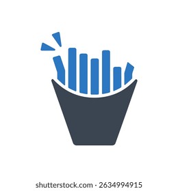 French Fries Icon Isolated On White Background