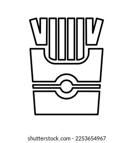 French Fries Icon in Line Style