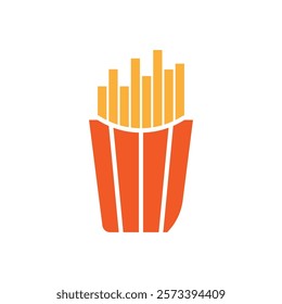 French fries icon logo design template isolated illustration