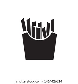 french fries icon logo vector design template