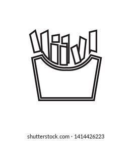 french fries icon logo vector design template
