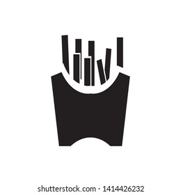 french fries icon logo vector design template