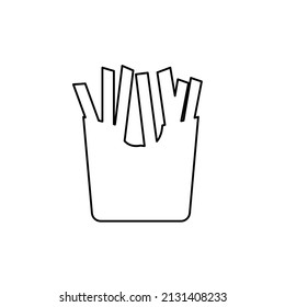 French fries icon on a white background, vector illustration