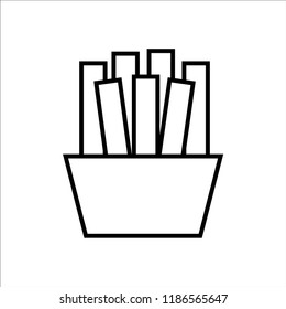 French fries icon, outline