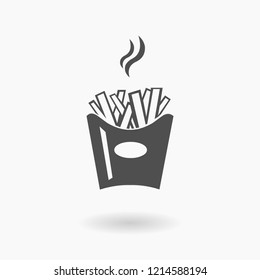 French Fries Icon set Illustration silhouette.