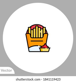 French fries icon sign vector,Symbol, logo illustration for web and mobile