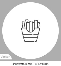 French fries icon sign vector,Symbol, logo illustration for web and mobile