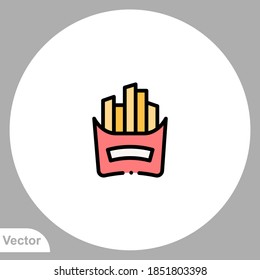 French fries icon sign vector,Symbol, logo illustration for web and mobile