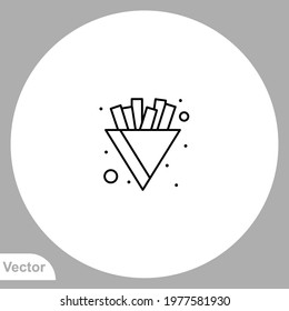 French fries icon sign vector,Symbol, logo illustration for web and mobile