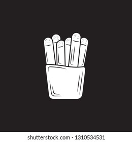 French fries icon. Simple element illustration. French fries symbol design template. Can be used for web and mobile