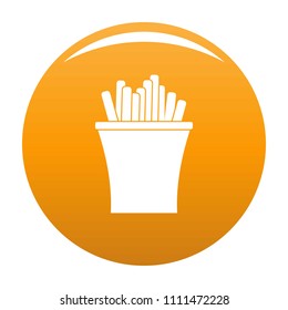 French fries icon. Simple illustration of french fries vector icon for any design orange