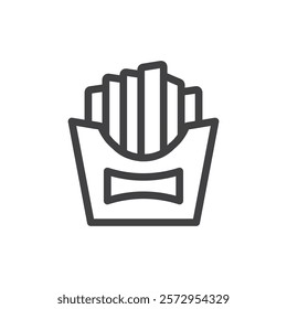 French Fries icon Simple outline vector logo