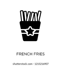 French fries icon. French fries symbol design from United states of america collection. Simple element vector illustration on white background.