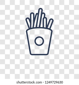 French fries icon. Trendy French fries logo concept on transparent background from United States of America collection