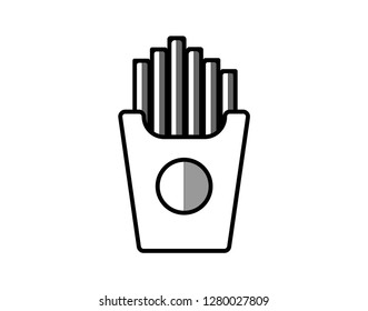 French fries icon vector