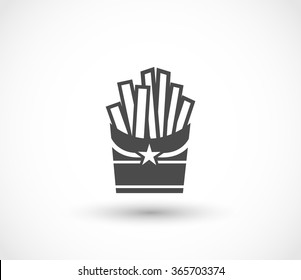 French fries icon vector