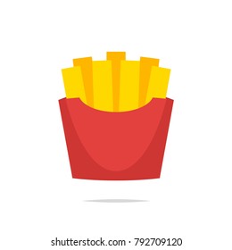 French fries icon vector