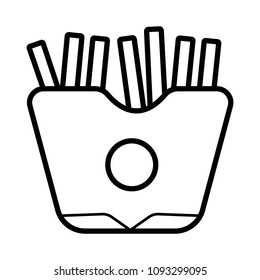 French fries icon. Vector concept illustration for design.
