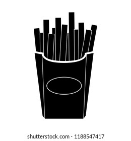 French fries icon. Vector concept illustration for design. Fast food symbol. Flat design, vector.