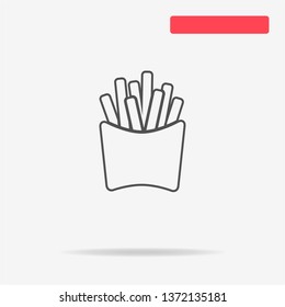 French fries icon. Vector concept illustration for design.